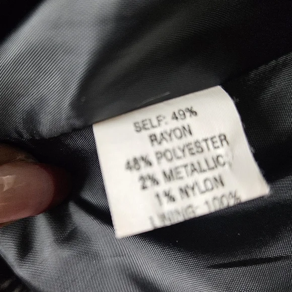 BERGAMO Women Black Elegant Jacket Size Large - Picture 11 of 13